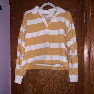 Abercrombie and Fitch brand Yellow and white rugby